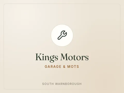 Illustrated tile for Kings Motors garage