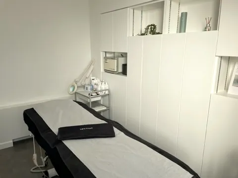 A treatment room at Let's Face It in Odiham