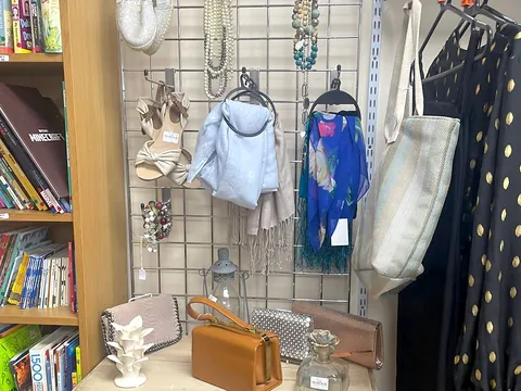 Bags, scarves and gifts on display inside the Odiham Cottage Hospital charity shop