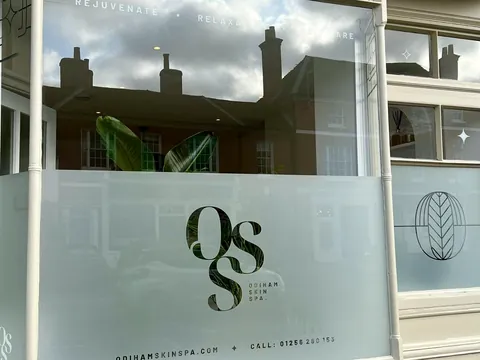 The Odiham Skin Spa window on the High Street, with its OSS logo